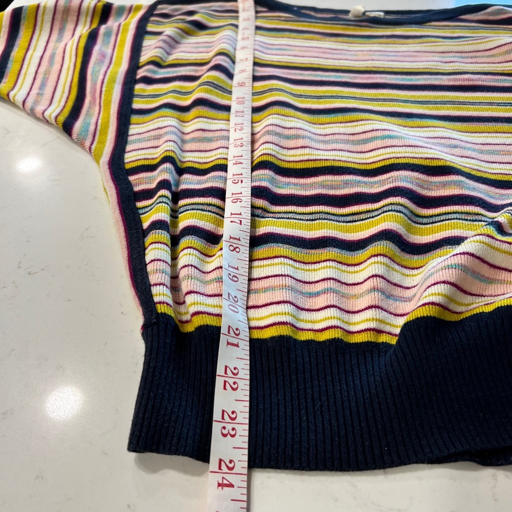 Anthropologie Moth Striped Dolman Sleeve Knit Sweater Top Multi-Color Womens S - Picture 7 of 8